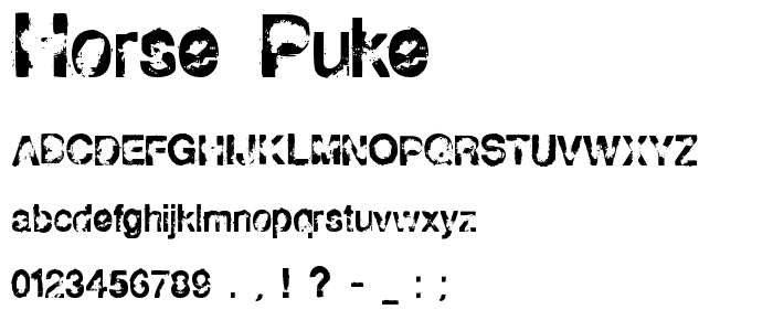 Horse Puke font